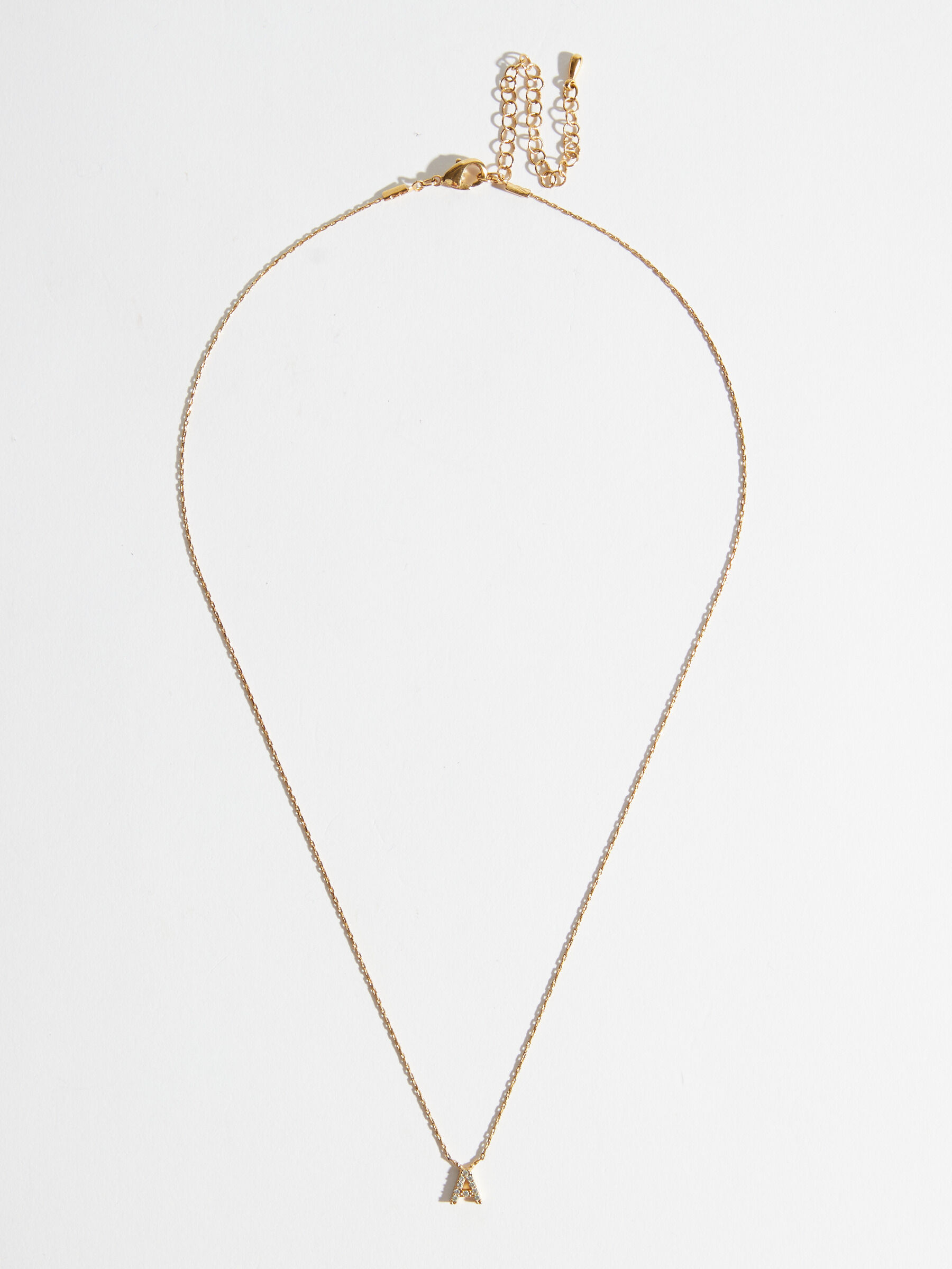 Rhinestone Initial Necklace – A | Altar 