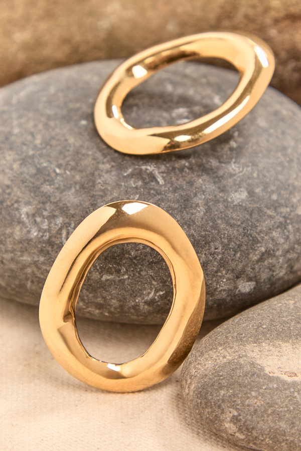 Open Circle Post Earrings Detail 2 - Altar'd State