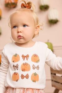 Lucille Pumpkin and Bow Skirt Toddler Set Detail 2 - Altar'd State