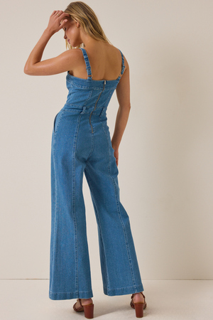 Aveline Denim Jumpsuit - Altar'd State - 