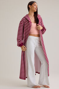 Dolores Stripe Hooded Robe Detail 4 - Altar'd State