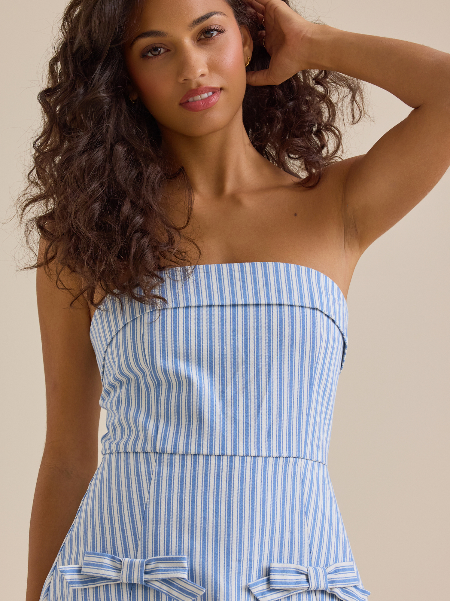 メゾンスペシャル　Side Ribbon Voluminous Rompers Maison Special Side Ribbon Voluminous Rompers