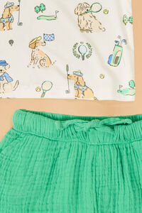 Country Club Dog Polo Shorts Set Detail 4 - Altar'd State