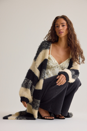Becky Open Stripe Duster - Altar'd State - 