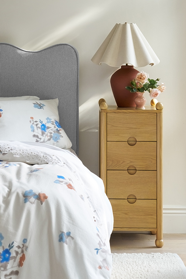 Gemma Stripe Upholstered Headboard Detail 2 - Altar'd State