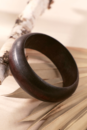 Wide Wood Bangle - Altar'd State - 