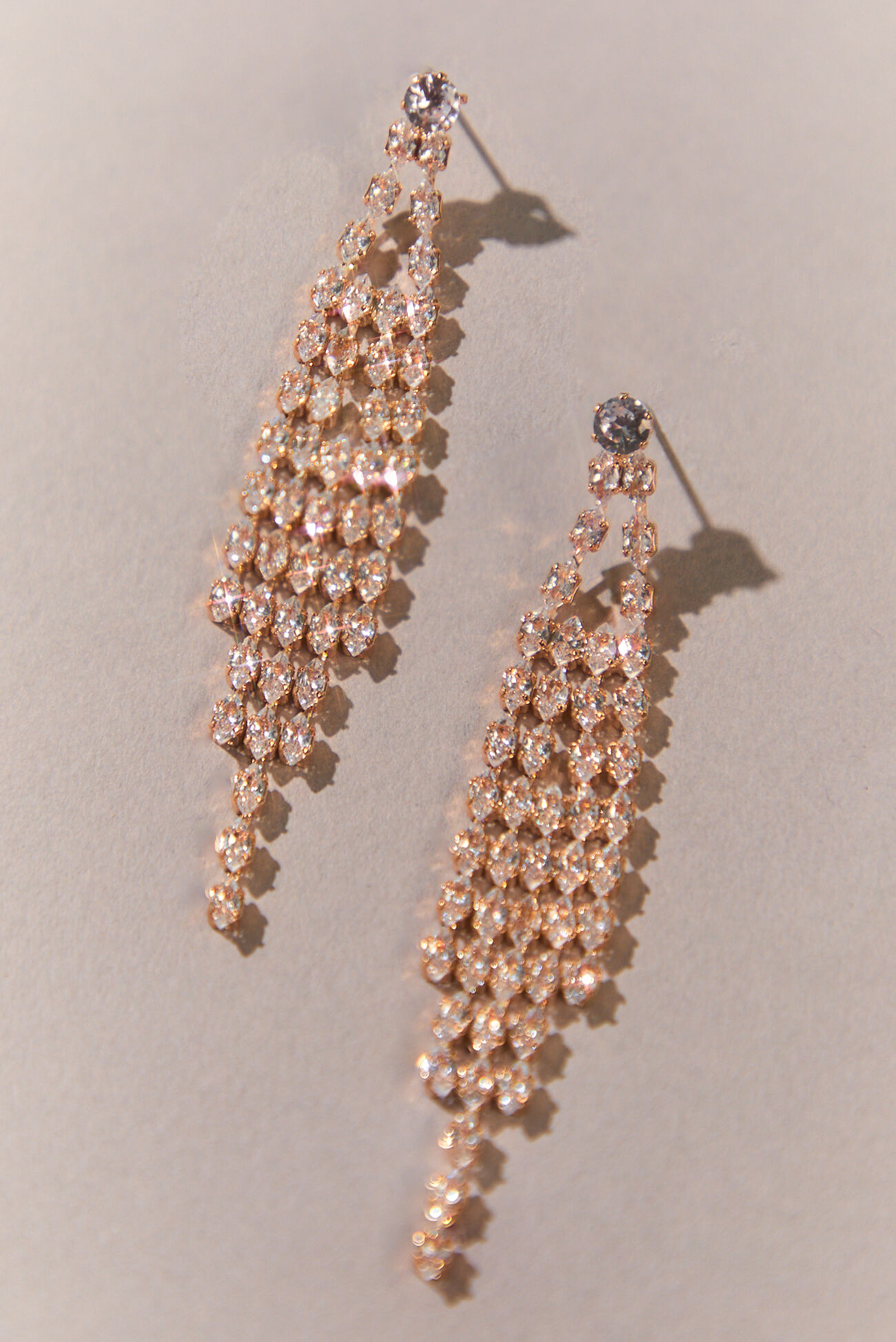 Crystal Cascade Statement Earrings