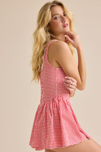 Noa Gingham Romper Detail 5 - Altar'd State