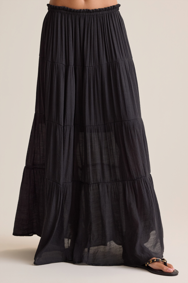 Tate Tiered Flowy Maxi Skirt Detail 2 - Altar'd State