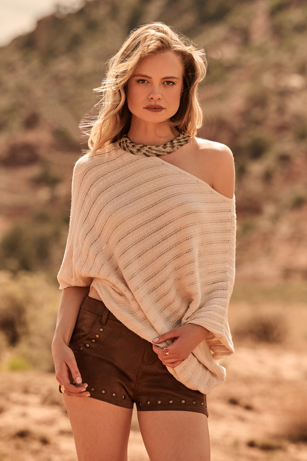Kylan Stud Suede Shorts Detail 2 - Altar'd State