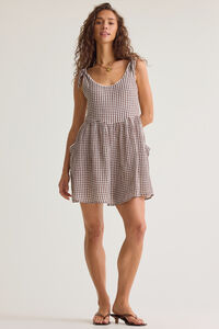 Kylie Gingham Mama Dress Detail 2 - Altar'd State