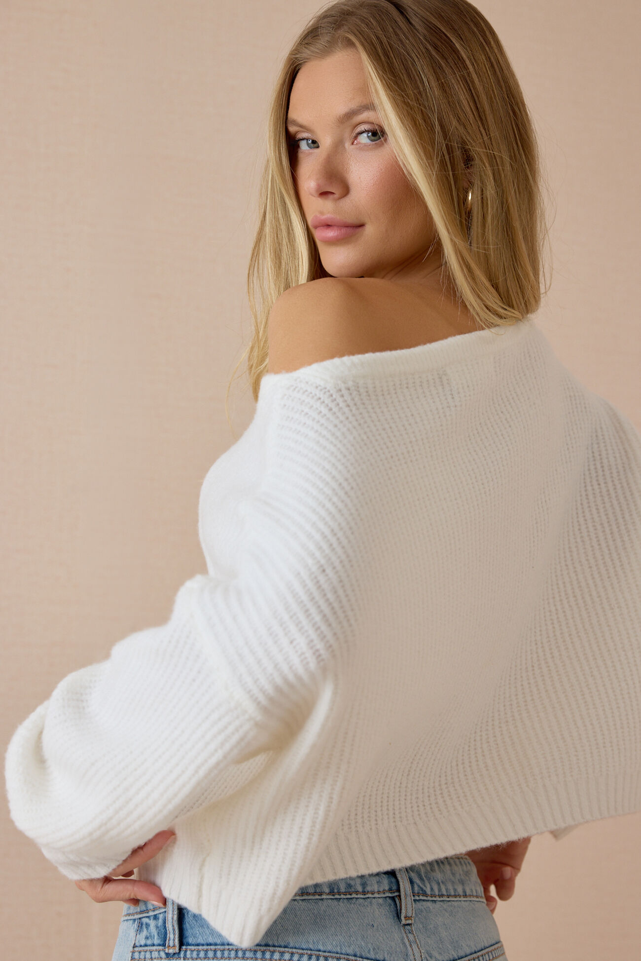 Chandler Ribbed Boatneck Crop Sweater