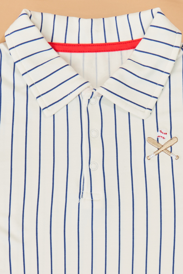 Slugger Baseball Polo Short Set Detail 3 - Altar'd State