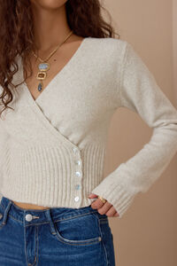 Ciela Wrap Button Side Sweater Detail 4 - Altar'd State