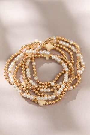 Cross Stretch 6 Layer Bracelet Pack - Altar'd State