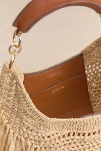 Amarilis Fringe Straw Shoulder Bag Detail 4 - Altar'd State