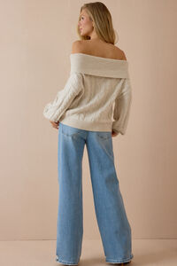 Banks Cable Fold Over Sweater Detail 7 - Altar'd State