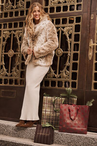 Jess Leopard Faux Fur Coat Detail 2 - Altar'd State