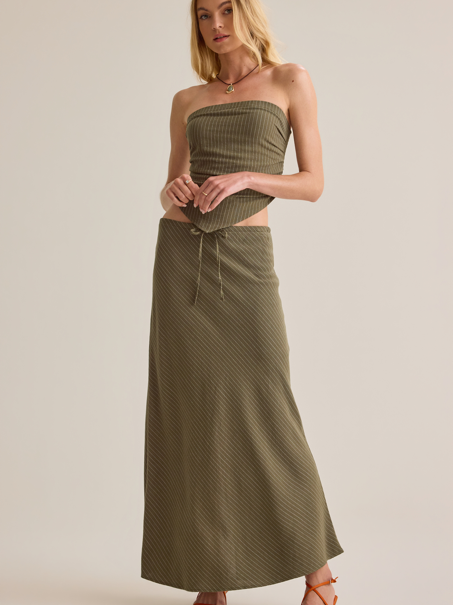 tube top linen dress Women's Linen Tube Maxi Dress, Dark Chocolate / XL by Naked Wardrobe
