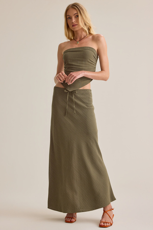 Merit Linen Stripe Tube Top - Altar'd State
