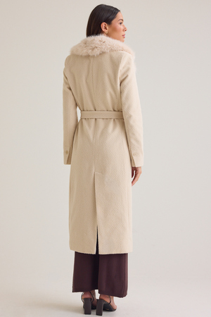 Brooks Faux Fur Trim Coat - Altar'd State