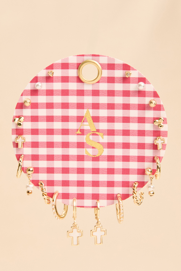 18K Gold Red Gingham Earring Pack - Altar'd State