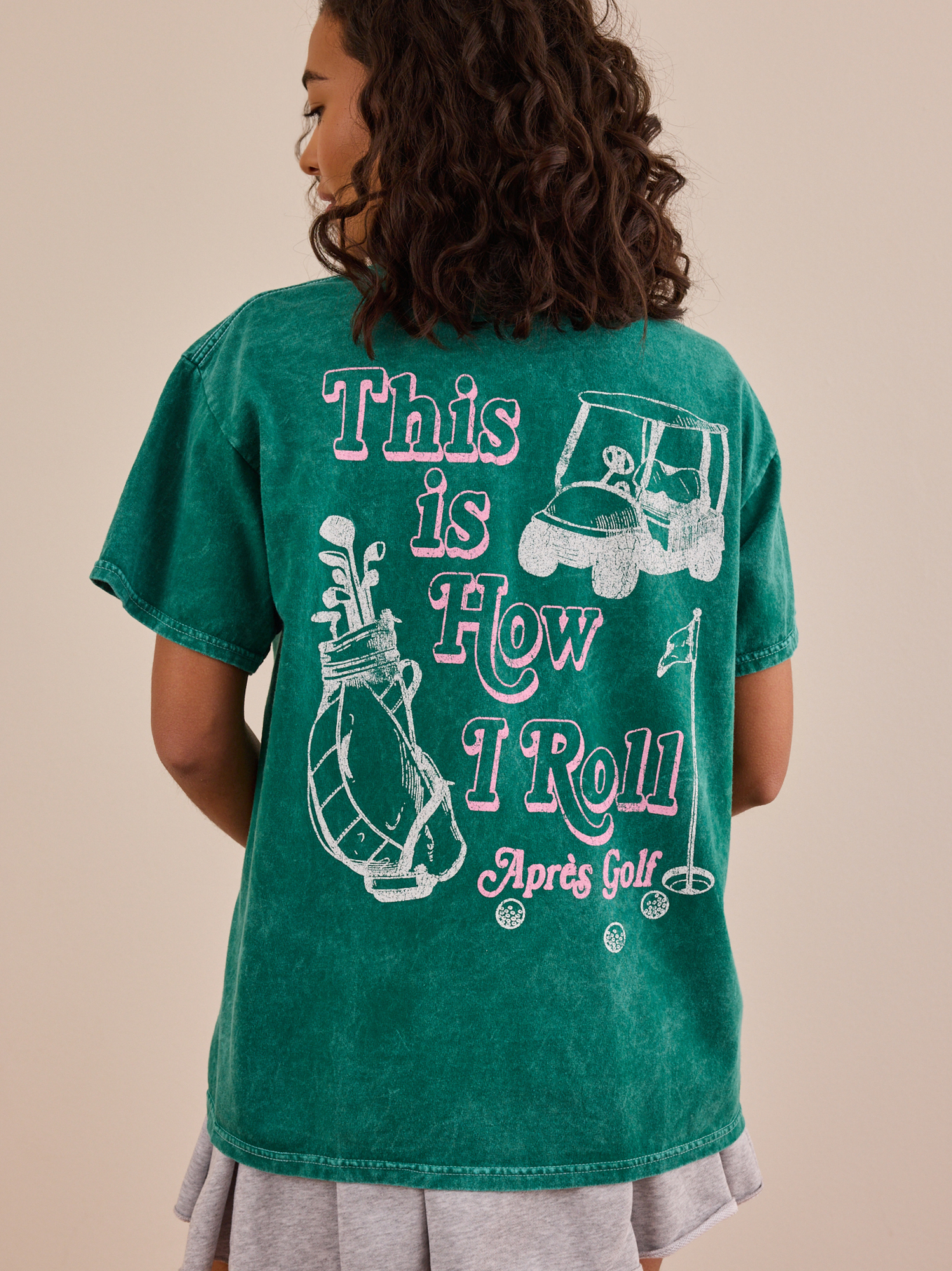 Lets Golf Graphic Tee in Green | AS Revival