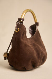 Mini Gold Suede Bag Detail 5 - Altar'd State