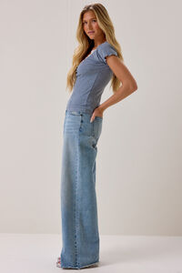 Dyana Henley Lace Trim Tee Detail 3 - Altar'd State