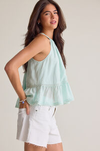 Karla High Neck Flowy Tank Detail 5 - Altar'd State