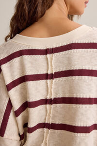 Dylan Striped V-Neck Top Detail 4 - Altar'd State