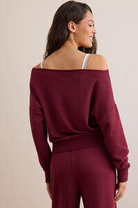 Trackline Off Shoulder Pullover Detail 4 - Altar'd State