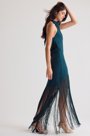 Kayla Satin Maxi Dress - Altar'd State - 