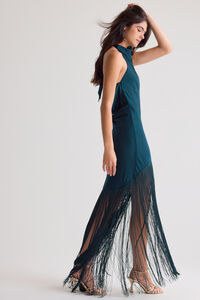 Kayla Satin Maxi Dress Detail 3 - Altar'd State