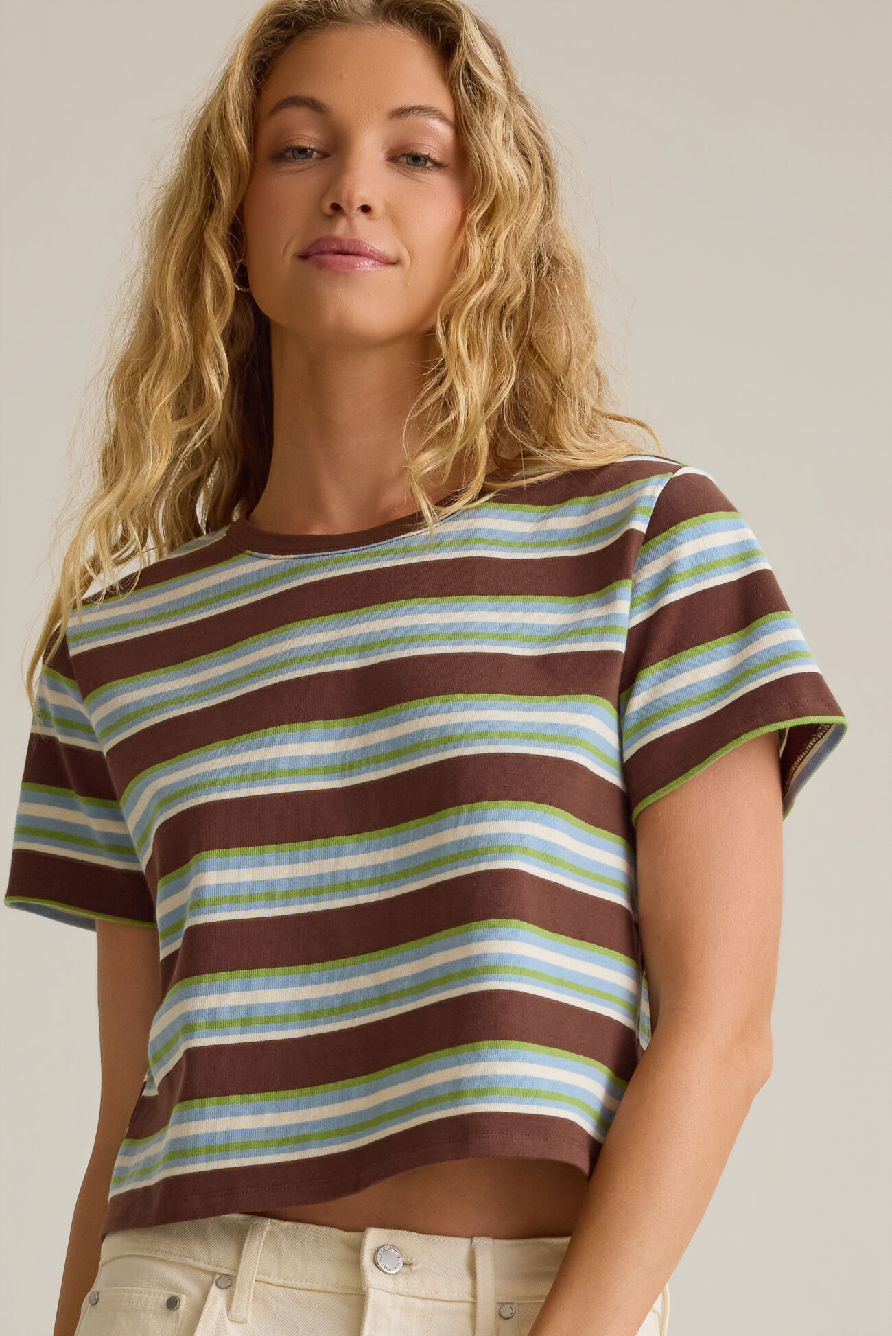 Iggy Stripe Crop Tee