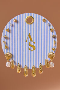 Hoop Shell 18k Gold Earring Set - Altar'd State