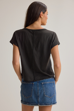 Demi Slub Roll Sleeve Tee - Altar'd State
