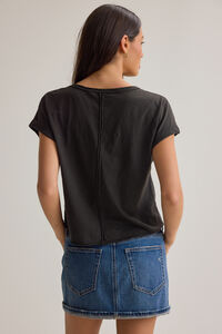 Demi Slub Roll Sleeve Tee Detail 4 - Altar'd State