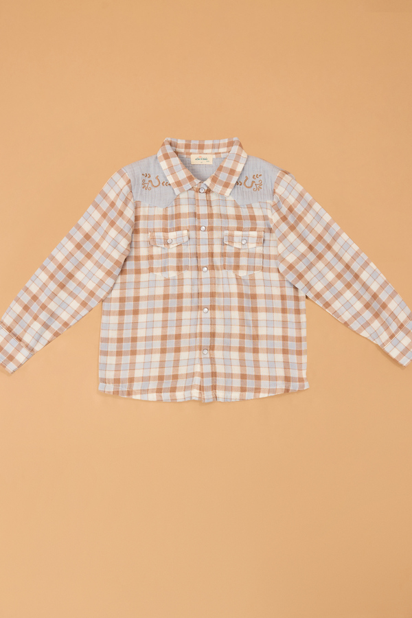 Western Plaid Button Up Shirt - Altar'd State