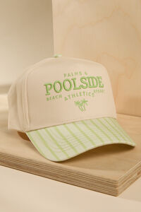 Palms & Poolside Trucker Hat in Green | AS Revival display picture 1