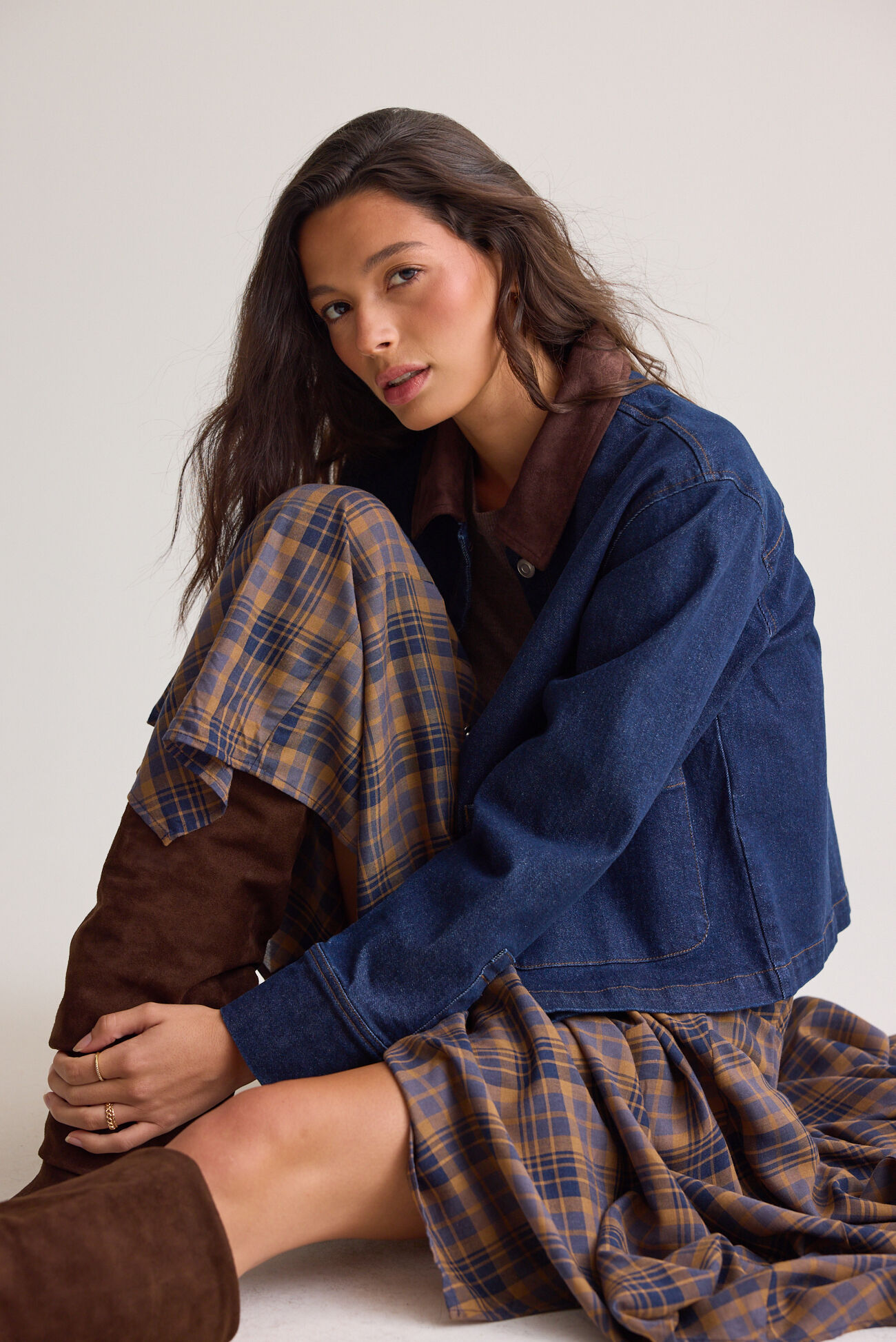 Amora Suede Denim Jacket