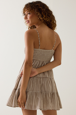 Macy Gingham Mini Dress - Altar'd State