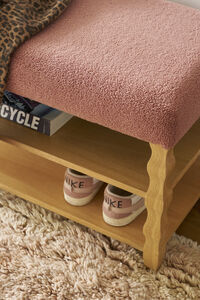 Hudson Upholstered & Wood Storage Bench Detail 2 - Altar'd State