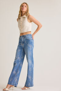 Iris Embroidered Jeans Detail 2 - Altar'd State