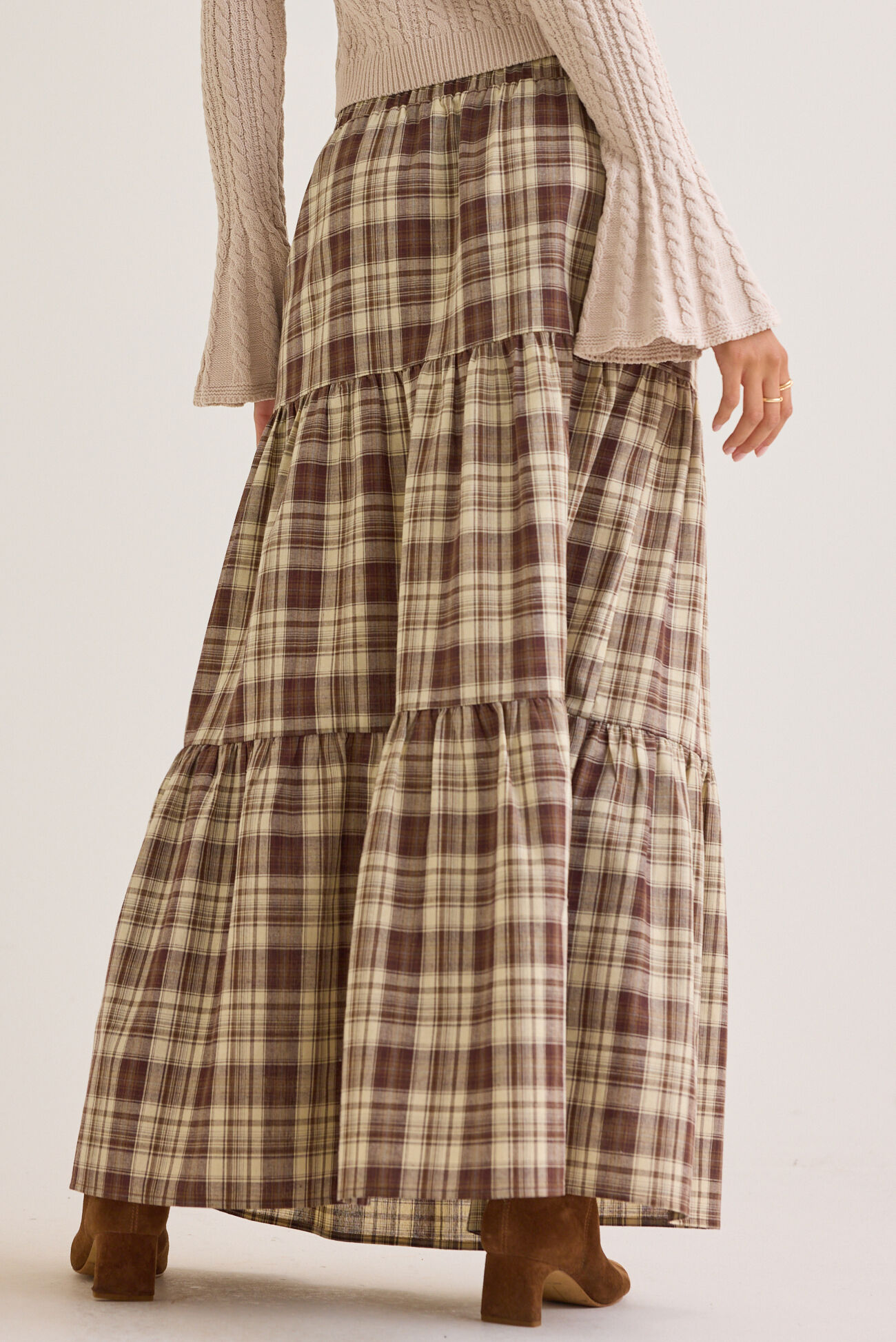 Dorthea Plaid Maxi Skirt