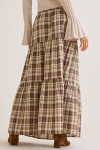 Dorthea Plaid Maxi Skirt Detail 6 - Altar'd State