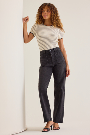 Carlin High Rise Straight Leg Jean - Altar'd State - 