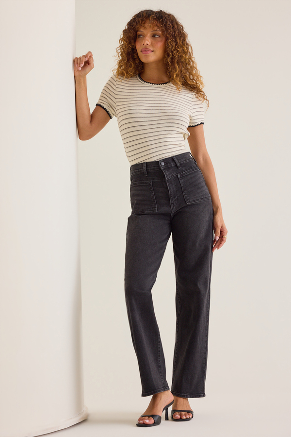 Carlin High Rise Straight Leg Jean - Altar'd State