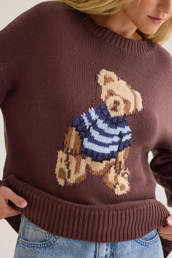 Maya Teddy Bear Sweater Detail 3 - Altar'd State