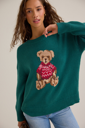 Maya Teddy Bear Sweater - Altar'd State - 